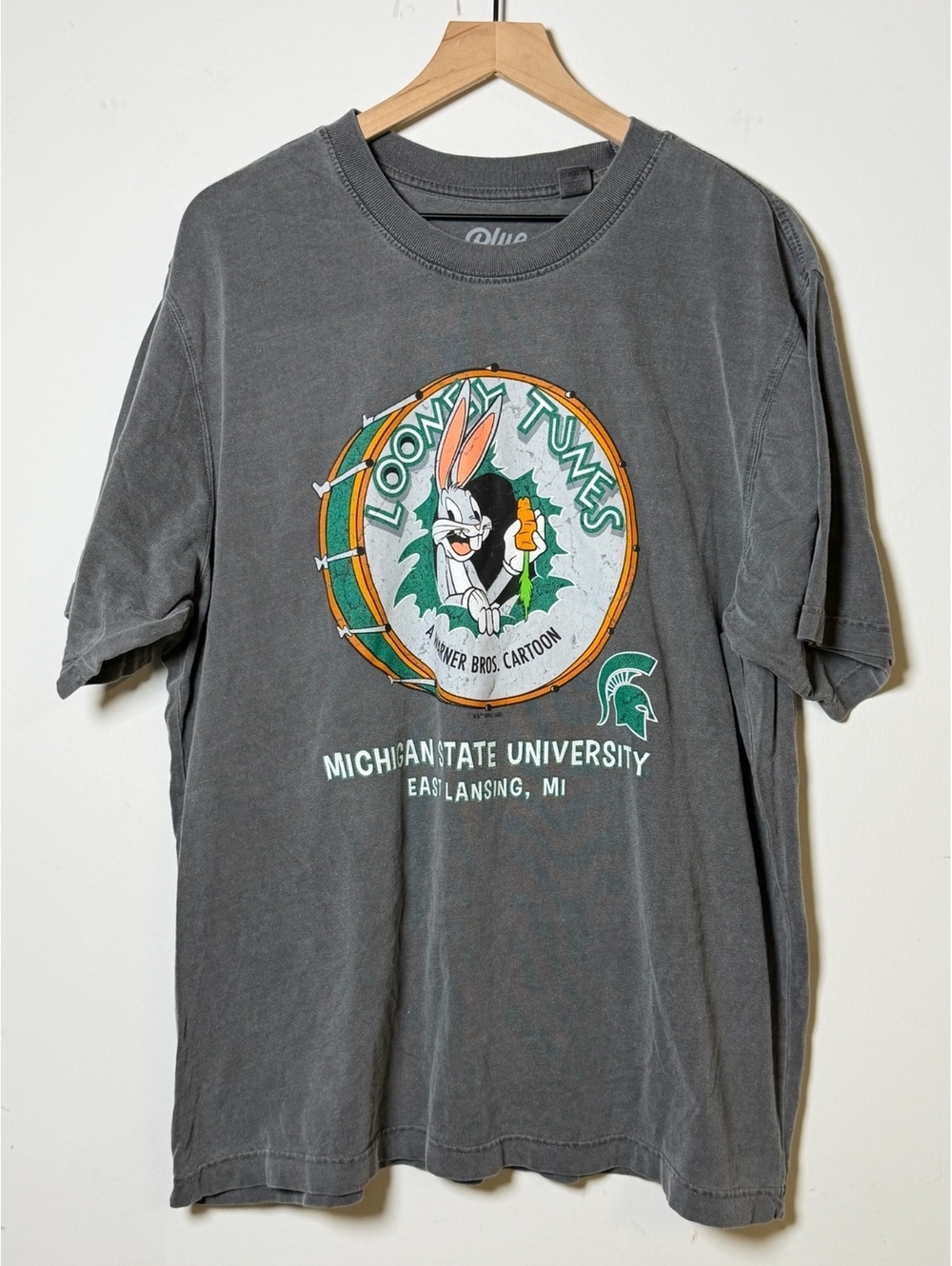 Blue 84 Michigan State University Spartans graphic T shirt gray